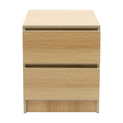 Table de chevet bois massif avec petite commode à 2 tiroirs - 14:173Warm White;200007763:201336101