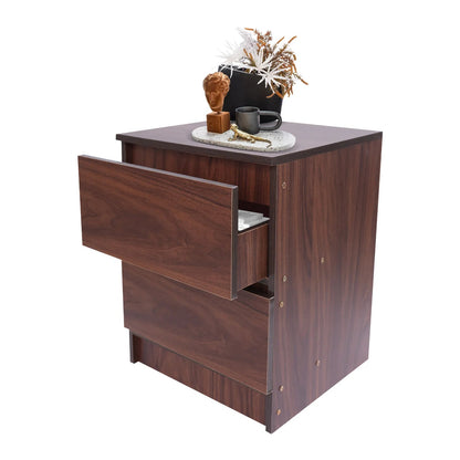 Table de chevet bois massif avec petite commode à 2 tiroirs - 14:173Warm White;200007763:201336101