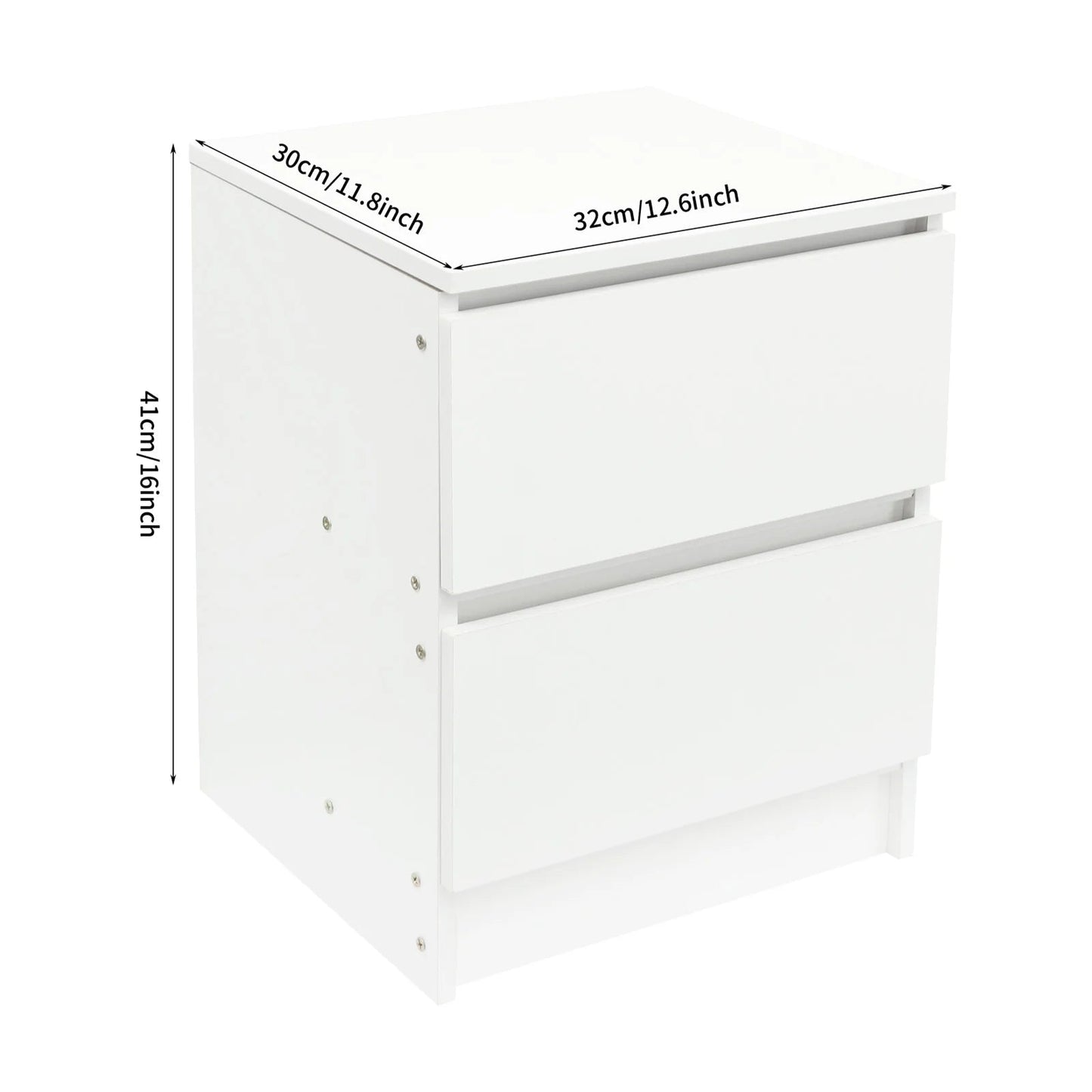 Table de chevet bois massif avec petite commode à 2 tiroirs - 14:173Warm White;200007763:201336101