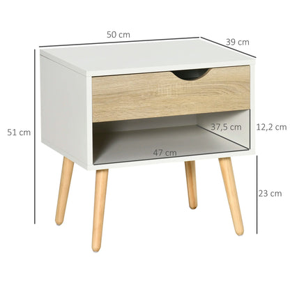 Table de chevet bois naturel 2 ensemble 50x39x51 cm - vente privée 14:4White and Oak;200007763:201336104;5:-1