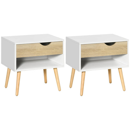 Table de chevet bois naturel 2 ensemble 50x39x51 cm - vente privée 14:4White and Oak;200007763:201336104;5:-1