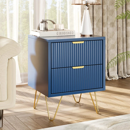 Table de chevet coloré bleu en bois 40x35.5x50cm - vente privée 14:173Deep Blue;200007763:201336101