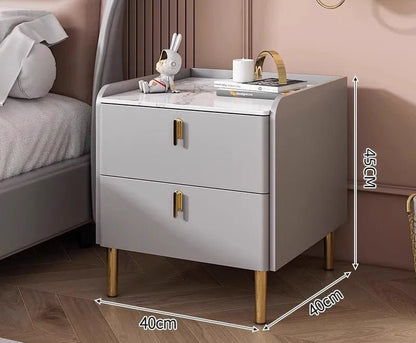 Table de chevet cube haut de gamme avec tiroir de luxe - vente privée 14:10Double Draw A