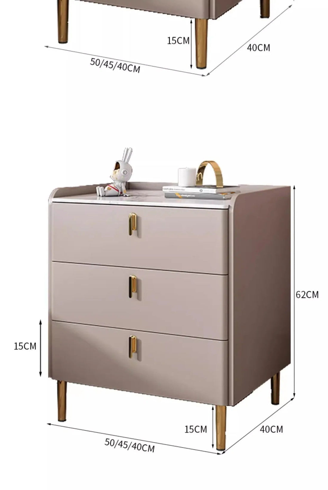 Table de chevet cube haut de gamme avec tiroir de luxe - vente privée 14:366Double draw F