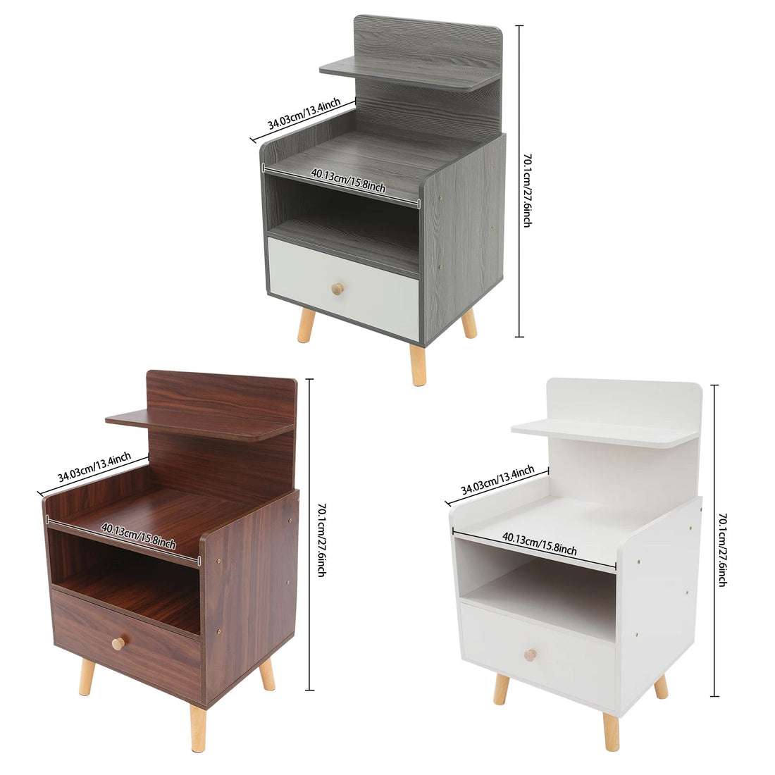 Table de chevet d'appoint de qualité - vente privée 14:29Walnut Color;200007763:201336342