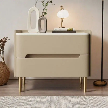 Table de chevet de luxe en similicuir - vente privée 14:175Style B 50x40x48cm