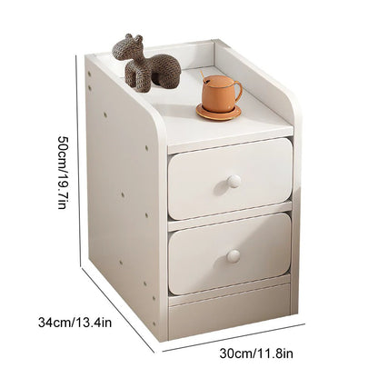 Table de chevet design luxe blanche avec 2 tiroirs - 50*34*30cm - vente privée 14:292;200007763:201336101