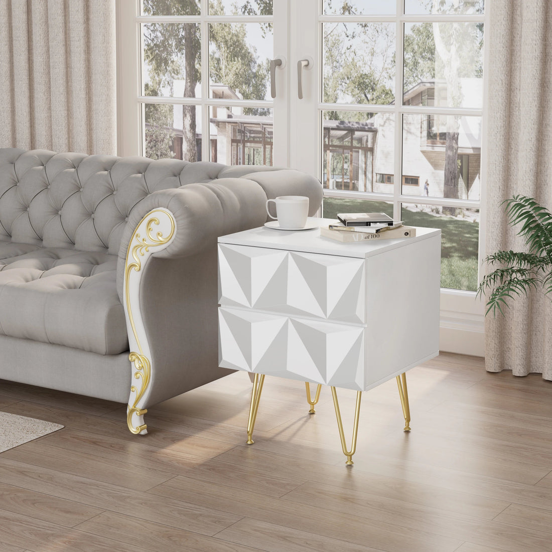 Table de chevet dimension 40x53x40cm décorative moderne - vente privée 200007763:201336101