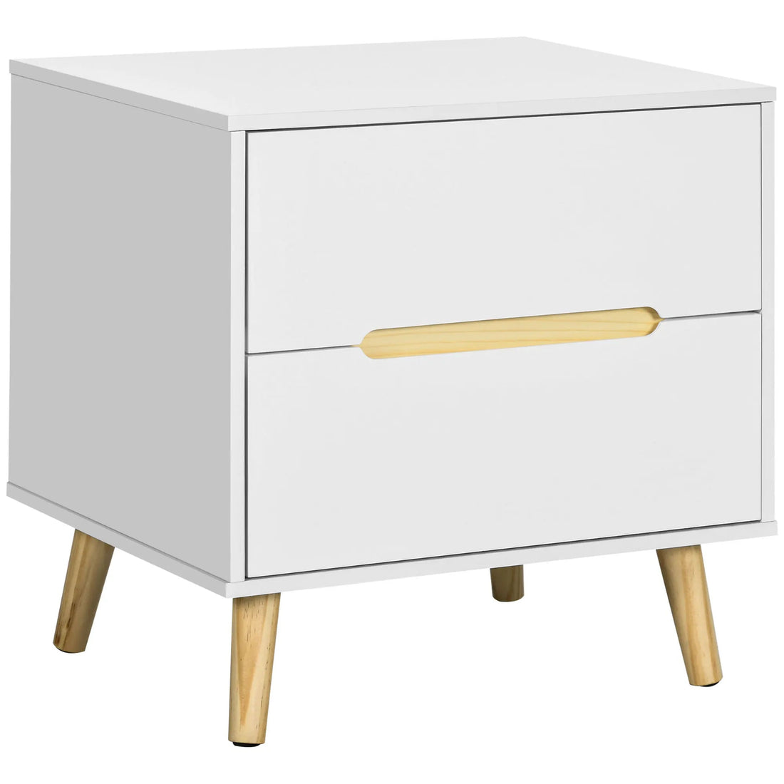 Table de chevet en bois massif 2 tiroirs - 50X40X50.5 cm - vente privée 14:-1;200007763:201336104;5:-1