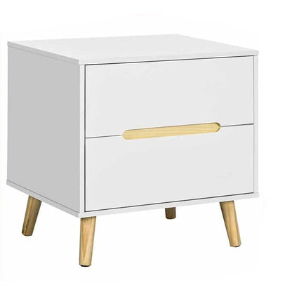 Table de chevet en bois massif 2 tiroirs - 50X40X50.5 cm - vente privée 14:-1;200007763:201336104;5:-1