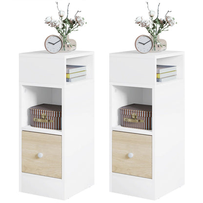 Table de chevet étroite 2 pcs pour chambre moderne - vente privée 14:200006155;200007763:201336101