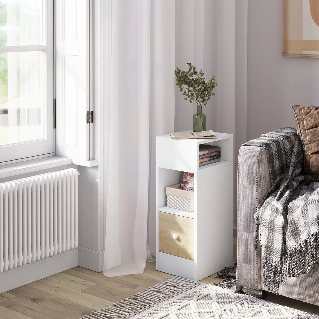 Table de chevet étroite 2 pcs pour chambre moderne - vente privée 14:200006155;200007763:201336101