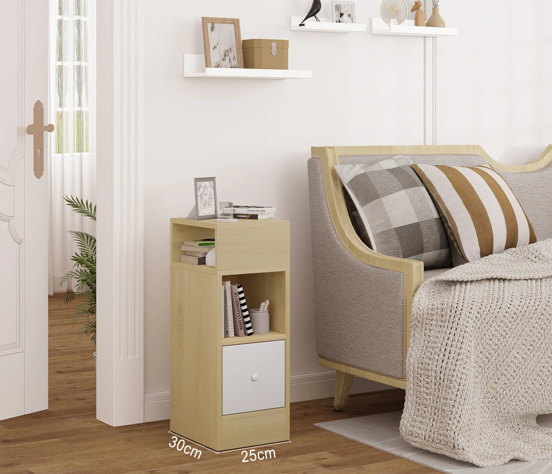 Table de chevet étroite 2 pcs pour chambre moderne - vente privée 14:200006155;200007763:201336101