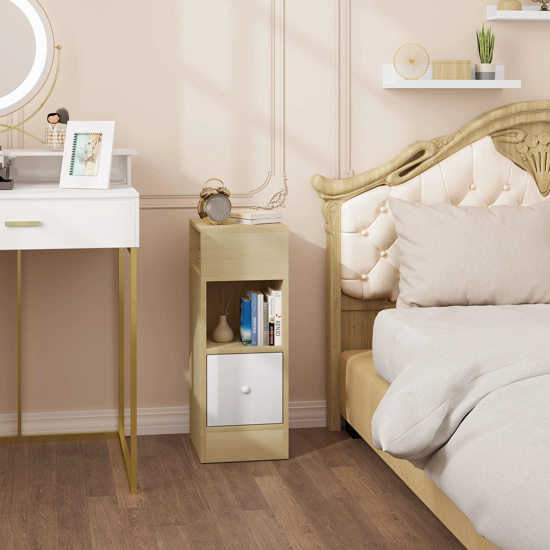 Table de chevet étroite 2 pcs pour chambre moderne - vente privée 14:200006155;200007763:201336101