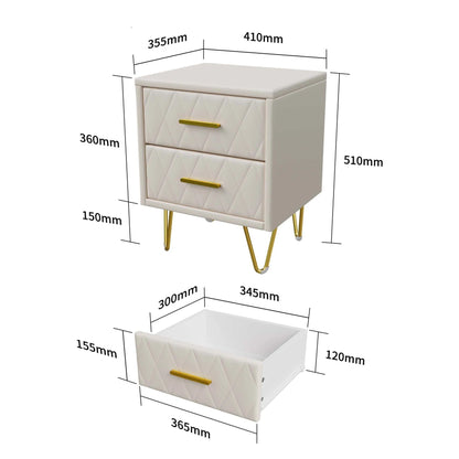 Table de chevet hauteur moyen 2 ensembles de luxe - vente privée 14:29Beige;200007763:201336101