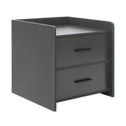 Table de chevet idéale pour chambre à deux tiroirs - 14:691Gray;200007763:203287806