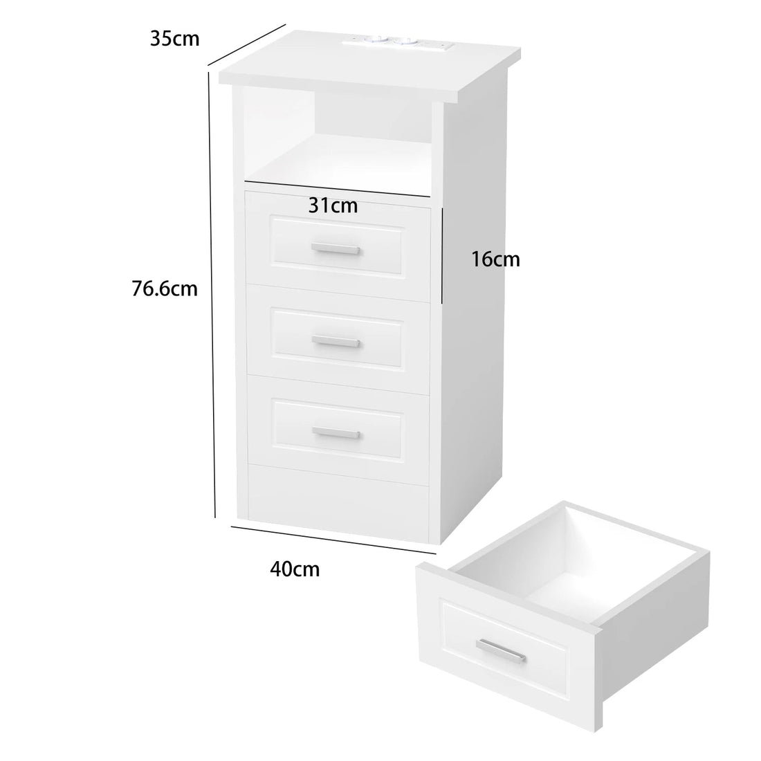 Table de chevet intelligente avec station de recharge USB - vente privée 14:29;200007763:201336101
