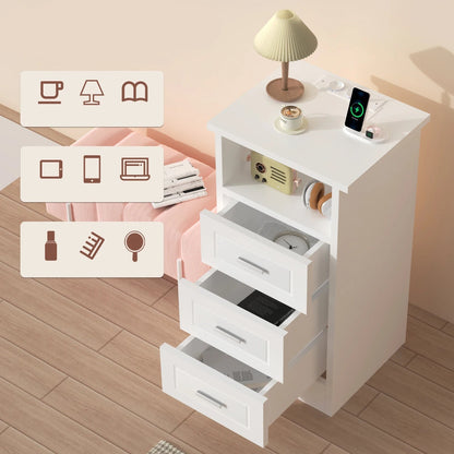 Table de chevet intelligente avec station de recharge USB - vente privée 14:29;200007763:201336101