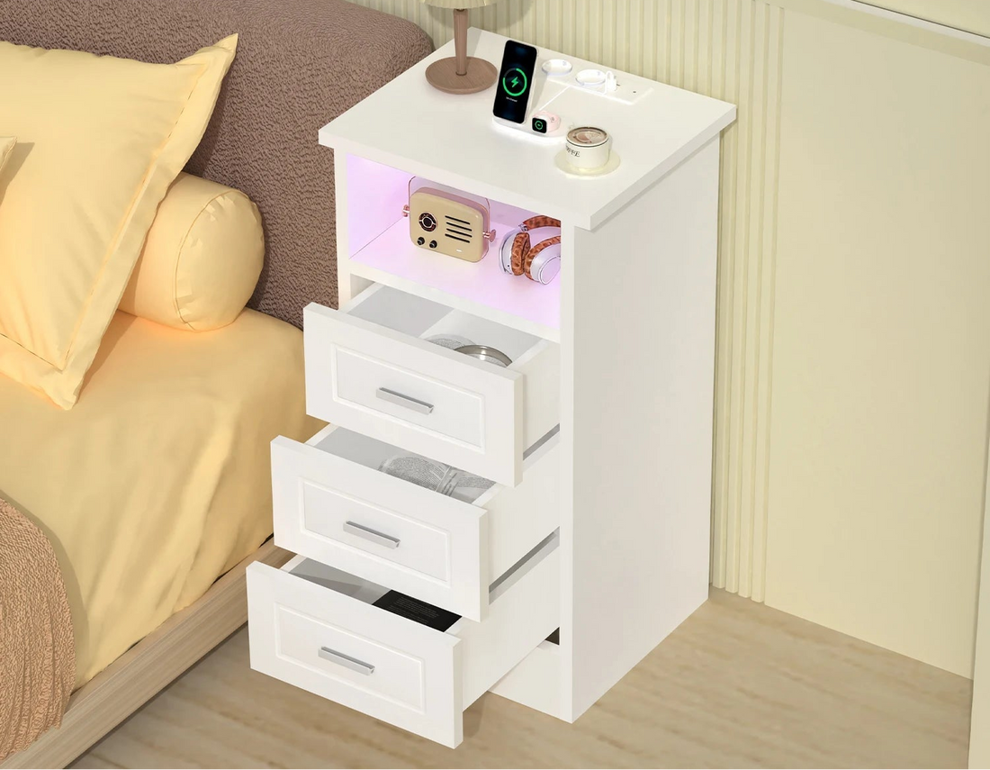 Table de chevet intelligente avec station de recharge USB - vente privée 14:29;200007763:201336101