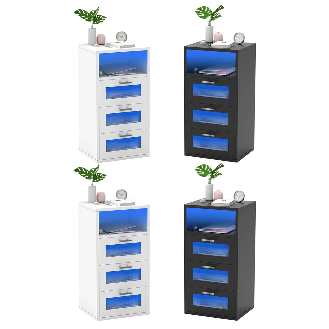 Table de chevet led avec station de recharge - vente privée 14:193;200007763:201336101;5:1000140643 Drawers