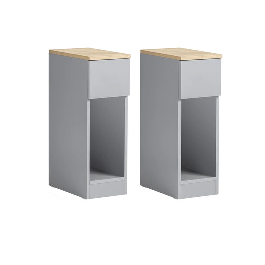 Table de chevet lot de 2 pas cher étroite moderne - vente privée 14:691;200007763:201336101