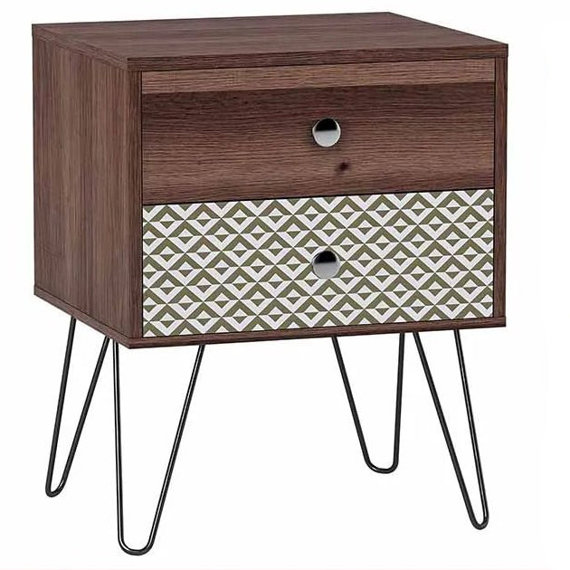 Table de chevet marron bohémien 45X39X55.5 cm - vente privée 14:-1;200007763:201336104;5:-1