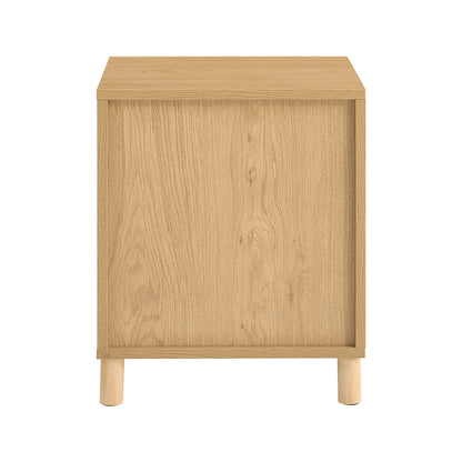 Table de chevet marron de type moderne avec tiroirs - 40x42x47 - vente privée 14:200006154nature;200007763:201336101