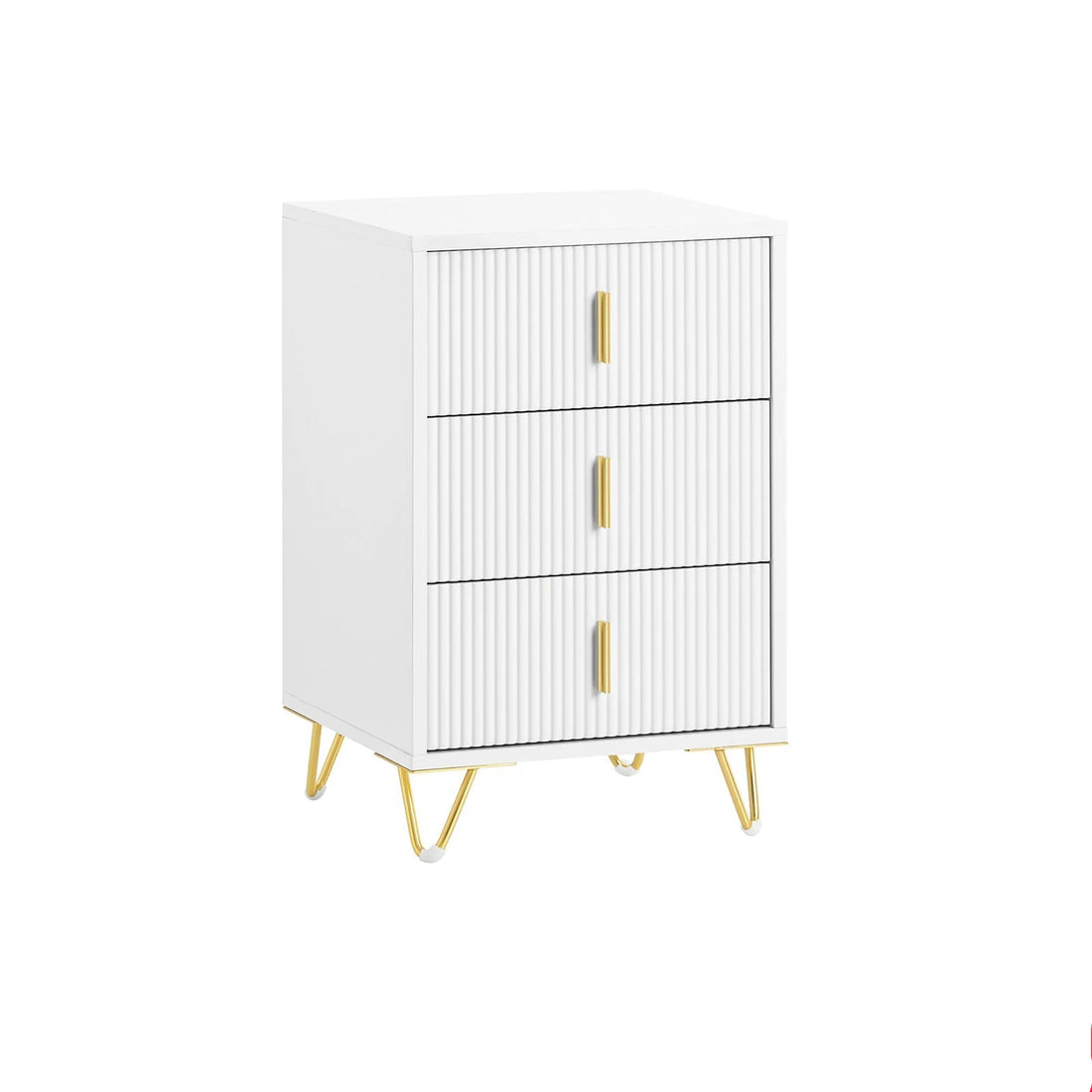 Table de chevet minimaliste avec 3 tiroirs blanches - vente privée 14:193;200007763:201336101