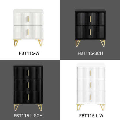 Table de chevet minimaliste avec 3 tiroirs blanches - vente privée 14:193;200007763:201336101