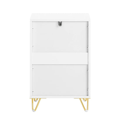 Table de chevet minimaliste avec 3 tiroirs blanches - vente privée 14:193;200007763:201336101