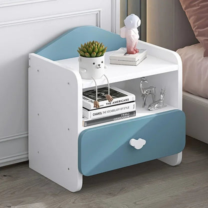 Table de chevet moderne à double tiroir pour enfant - vente privée 14:10blue 1layer