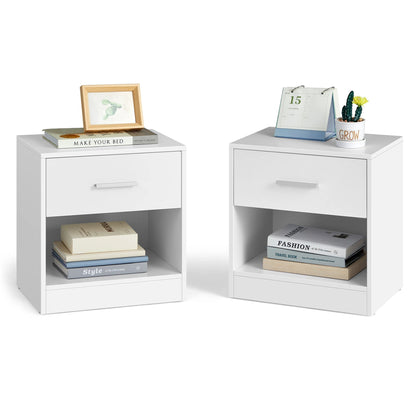 Table de chevet moderne - Lot de 2 - Blanc Classique - vente privée 14:29Blanc Classique;200007763:201336101