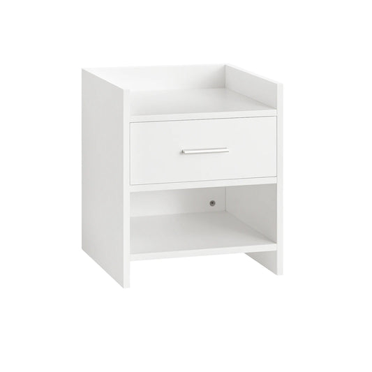 Table de chevet moderne simple 1 tiroirs blanc - . 38x45x36cm - vente privée 14:29;200007763:201336101