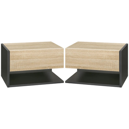 Table de chevet murale 2 ensembles 46x30x30 cm - vente privée 14:-1;200007763:201336104;5:-1