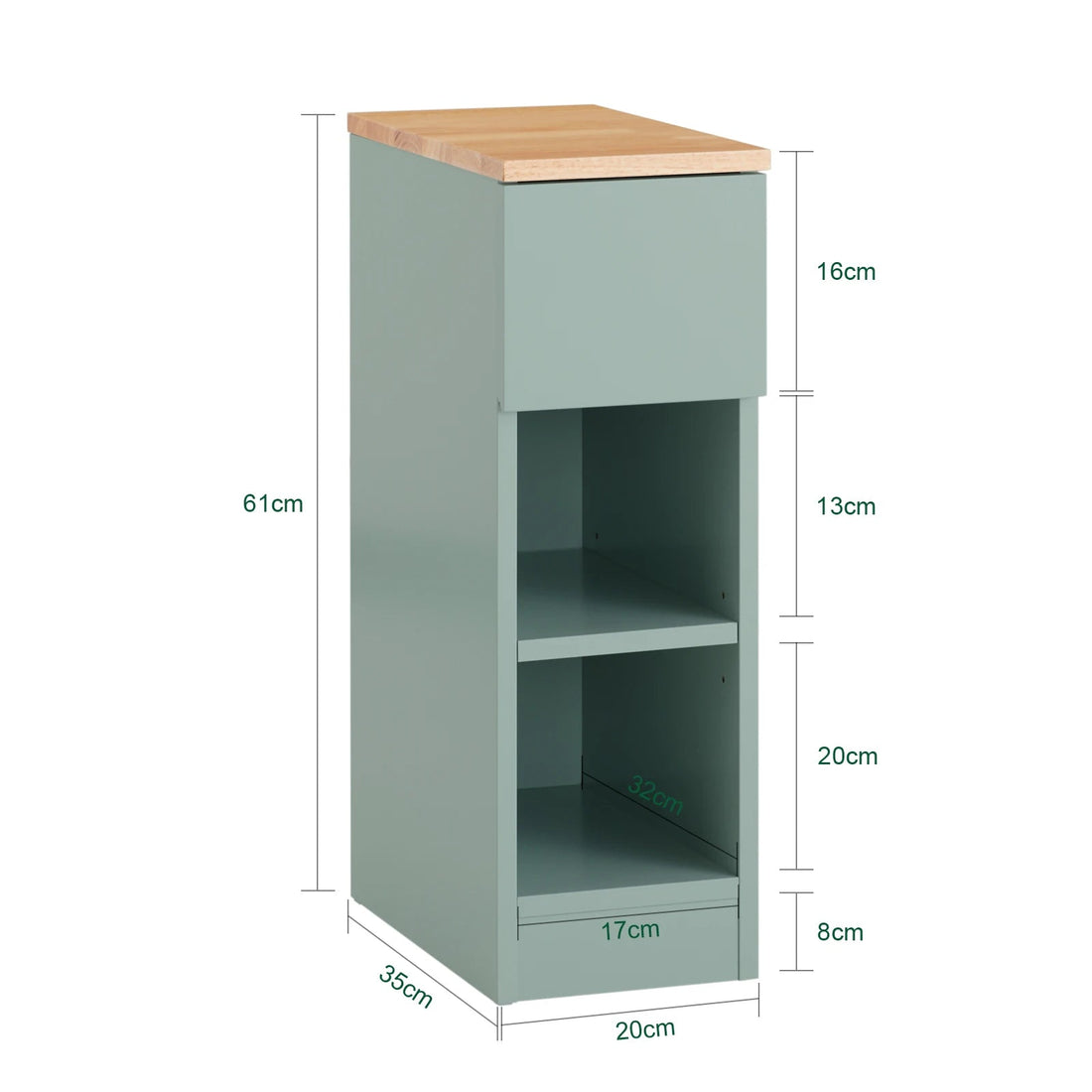 Table de chevet naturel étroite en bois - vente privée 14:175;200007763:201336101