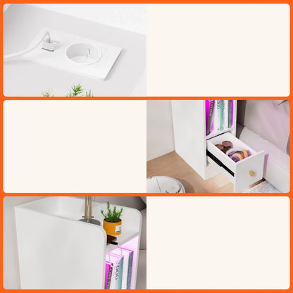 Table de chevet originale pas cher étroite avec LED - vente privée 14:193;200007763:201336101