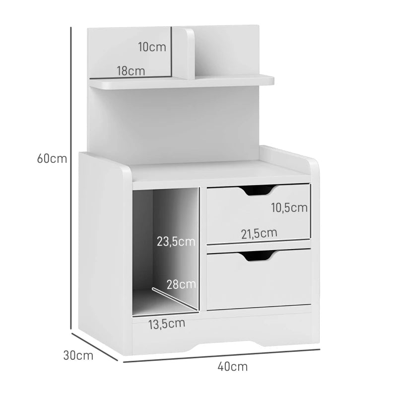Table de chevet pas cher blanc armoire minimaliste 40 x 30 x 60 cm - vente privée 200007763:201336342