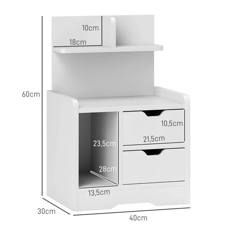 Table de chevet pas cher blanc armoire minimaliste 40 x 30 x 60 cm - vente privée 200007763:201336342