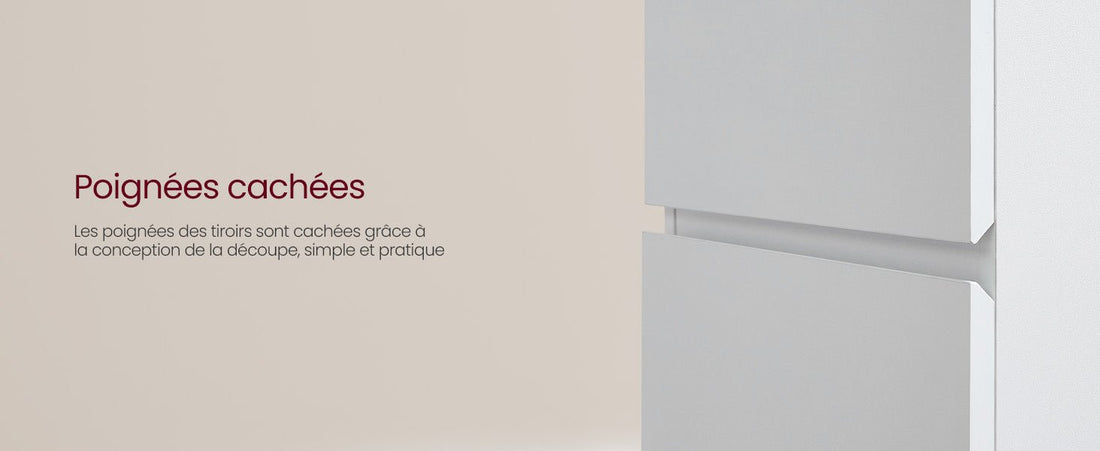 Table de chevet pas chère à LED et 3 tiroirs 2 pcs - vente privée 14:200002130Blanc Lot de 2;200007763:201336342