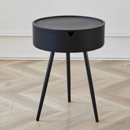 Table de chevet ronde d'appoint avec rangement - vente privée 14:193