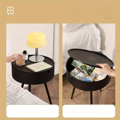 Table de chevet ronde d'appoint avec rangement - vente privée 14:193