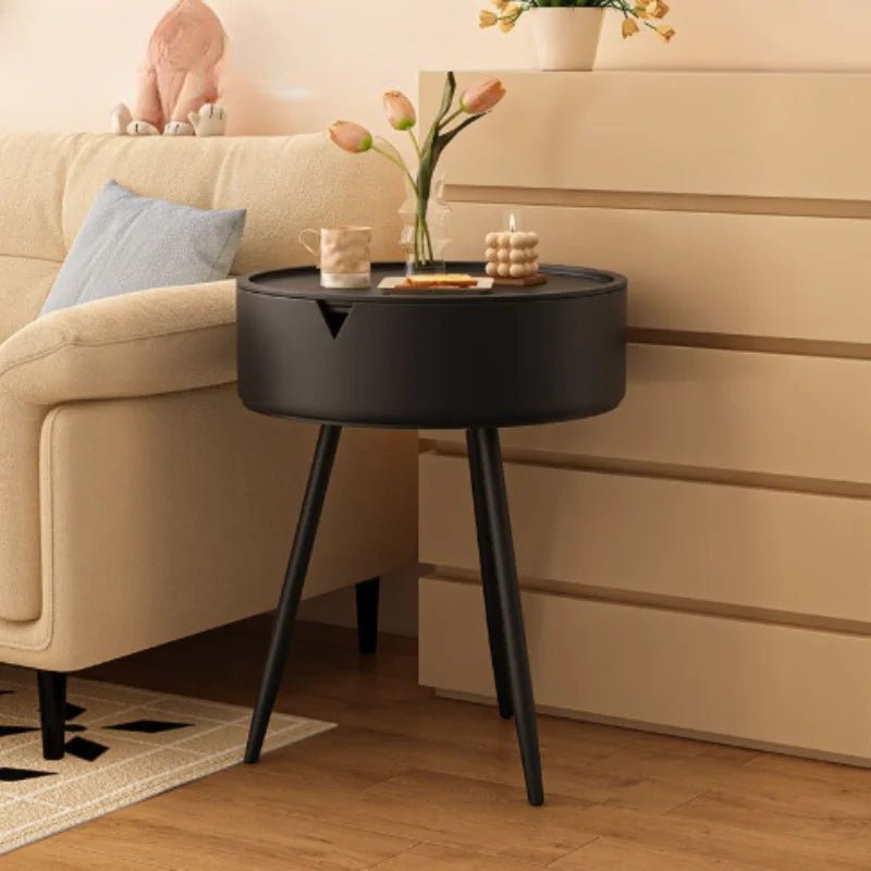 Table de chevet ronde d'appoint avec rangement - vente privée 14:193