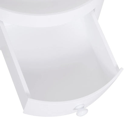 Table de chevet ronde étroite 38X45Cm Blanc - vente privée 200007763:201336104