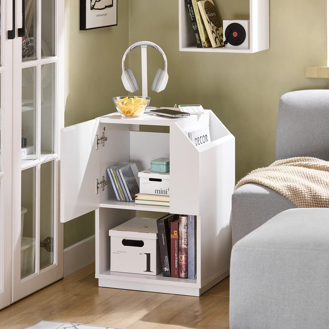 Table de chevet scandinave blanche - vente privée 14:29;200007763:201336101