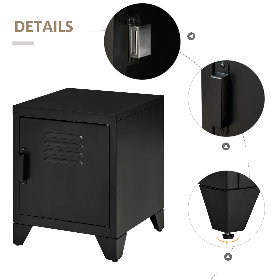 Table de chevet simple noir - vente privée 14:193Black;200007763:201336101