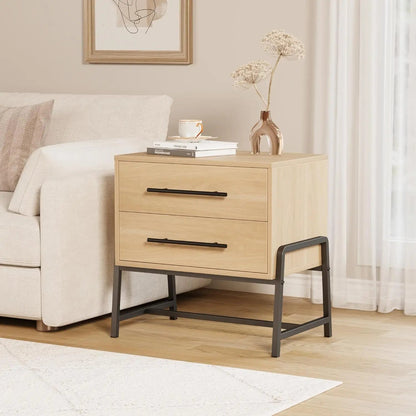 Table de chevet style campagnard 2 tiroirs - vente privée 14:10Wood;200007763:203372089