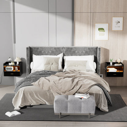 Table de chevet suspendu design flottante en option noir /blanc - vente privée 14:1732 PCS White;200007763:201336101