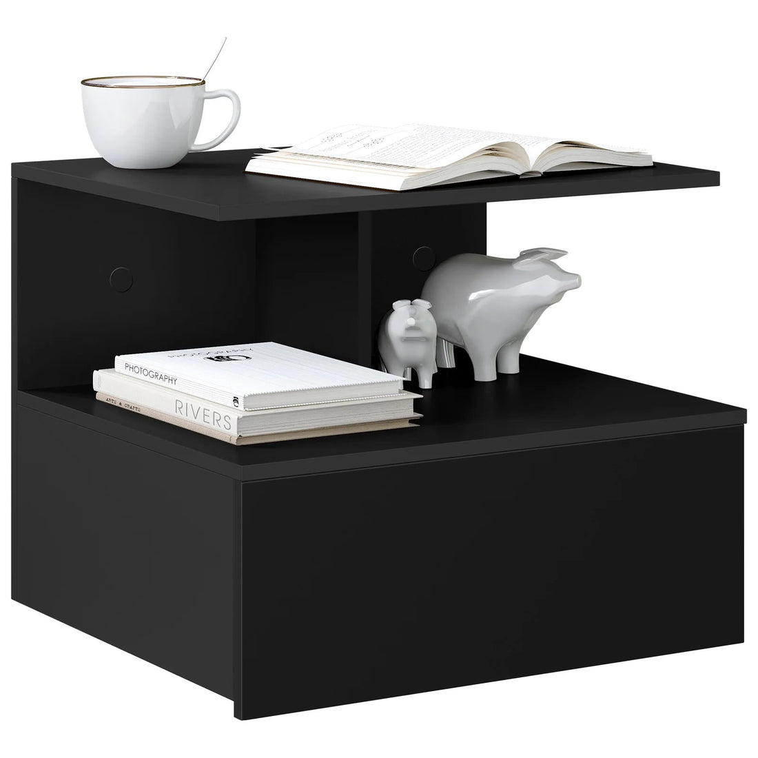 Table de chevet suspendue en bois 2 ensembles - vente privée 14:29;200007763:201336101