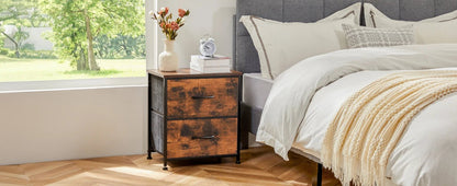 Table de chevet tiroir de style vintage - vente privée 14:3654581PACK Brown;200007763:201336101