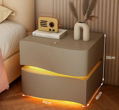 Table de nuit basse de luxe avec LED - vente privée 14:175Light khaki   touch ;5:100014066 404050